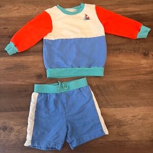 Little Me short & sweater set 18 months